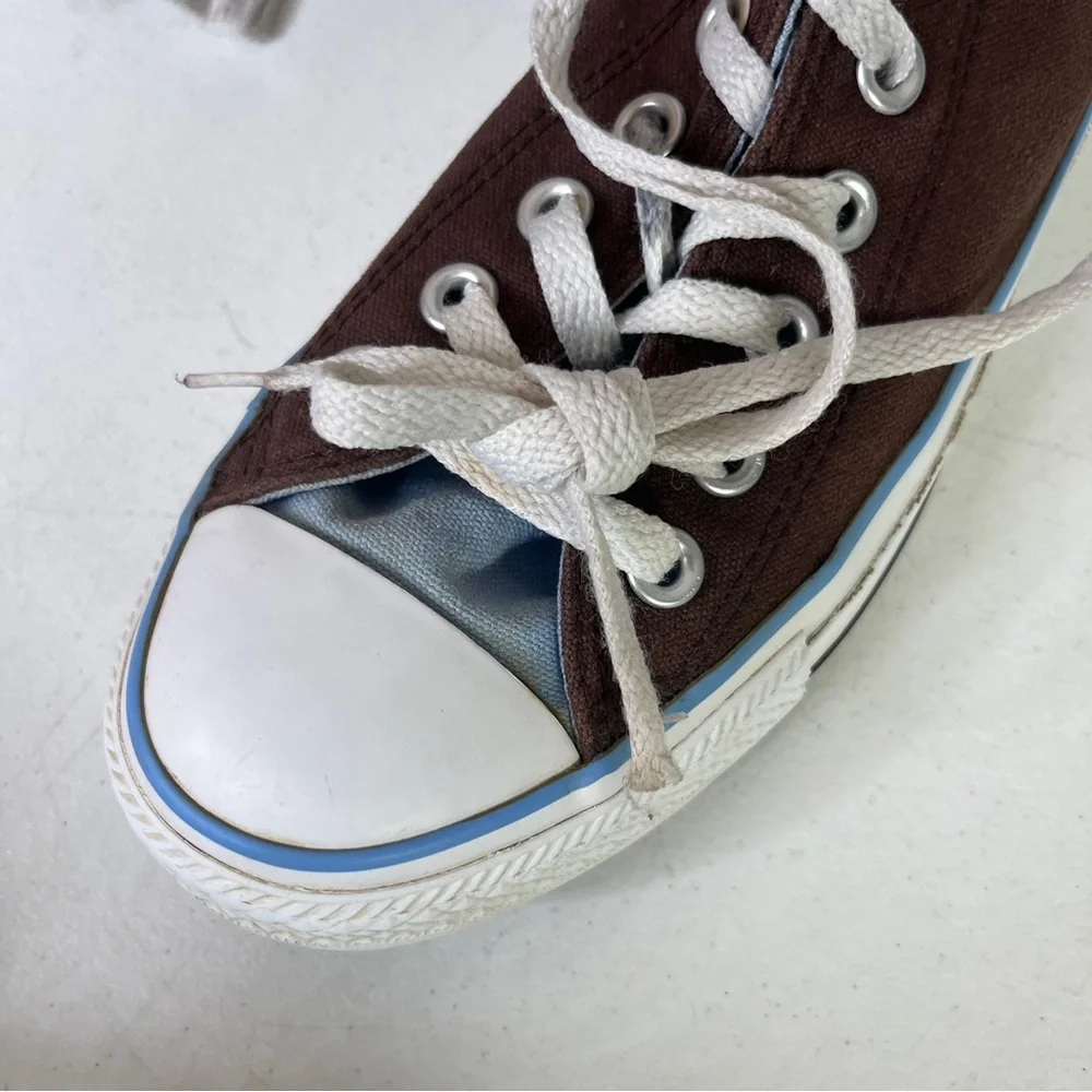 Converse Chuck Taylor All Star‎ Low Tops Two-Tone Brown / Blue Women Size 7 (b5)
